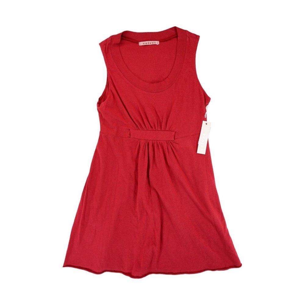 NWT Velvet by Graham & Spencer Womens Top Small Red Sleeveless Blouse ~ MSRP $79